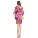 Women's Satin Kimono Robe with Pockets