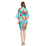 Women's Satin Kimono Robe with Pockets